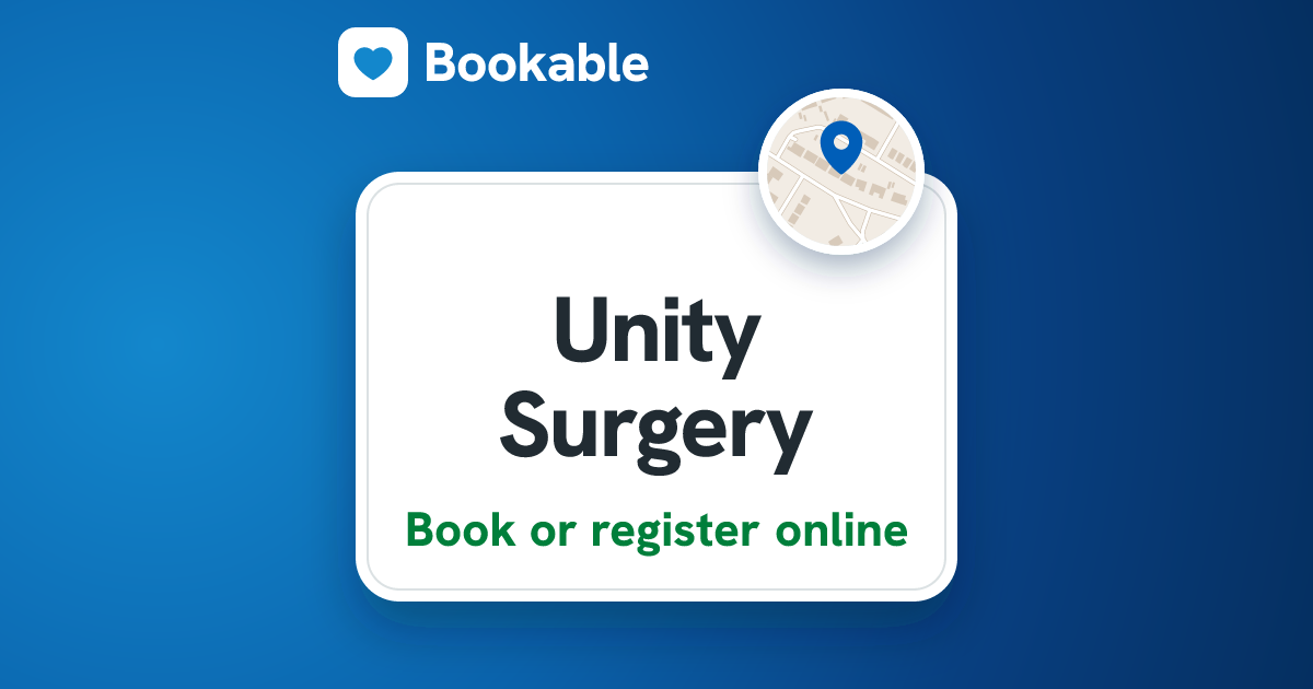 Unity Surgery – book a GP appointment or register